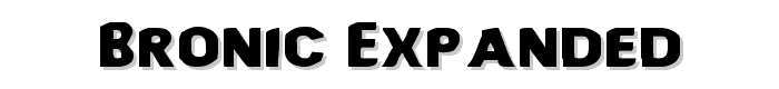 Bronic Expanded font